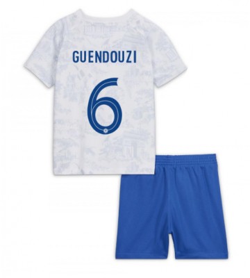 Lacne Dětský Futbalové dres Francúzsko Matteo Guendouzi #6 MS 2022 Krátky Rukáv - Preč (+ trenírky)